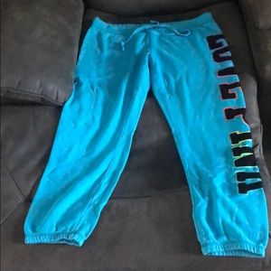 Comfy blue cropped sweats